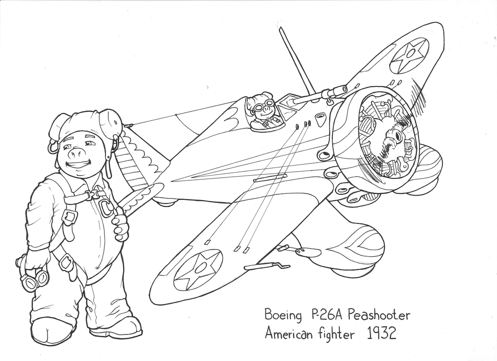 Flying pigs coloring book p