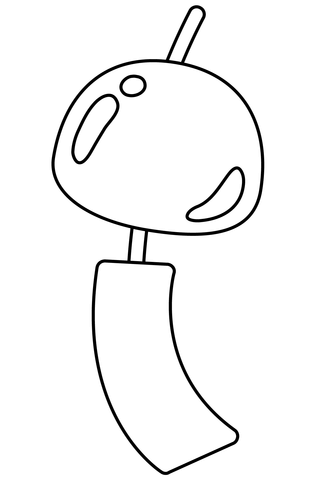 Wind chime emoji coloring page free printable coloring pages