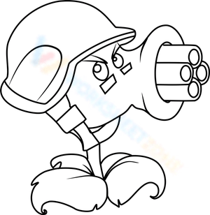 Free printable plants vs zombie coloring pages for kids