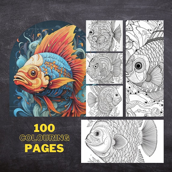 Pãginas para colorear de mandalas de peces patrones asombrosos libro para colorear para adultos de peaceful patterns uk pãginas digitales para colorear e imprimir