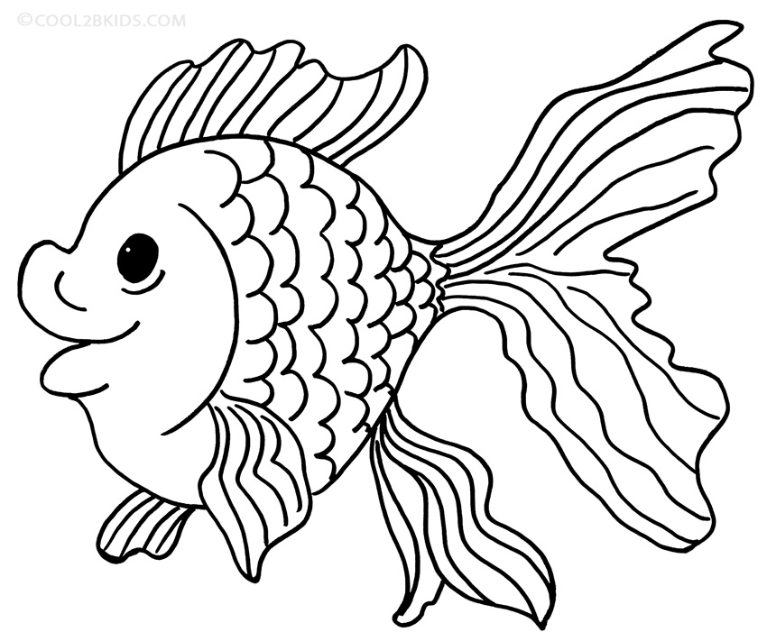 Dibujos de peces de colores para colorear