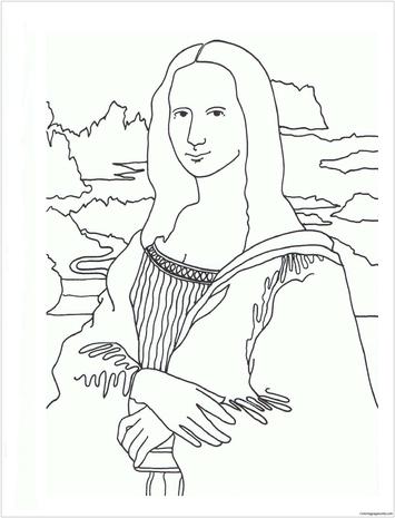 Famous paintings coloring pages