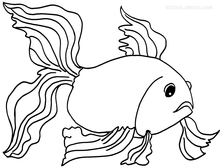 Dibujos de peces de colores para colorear