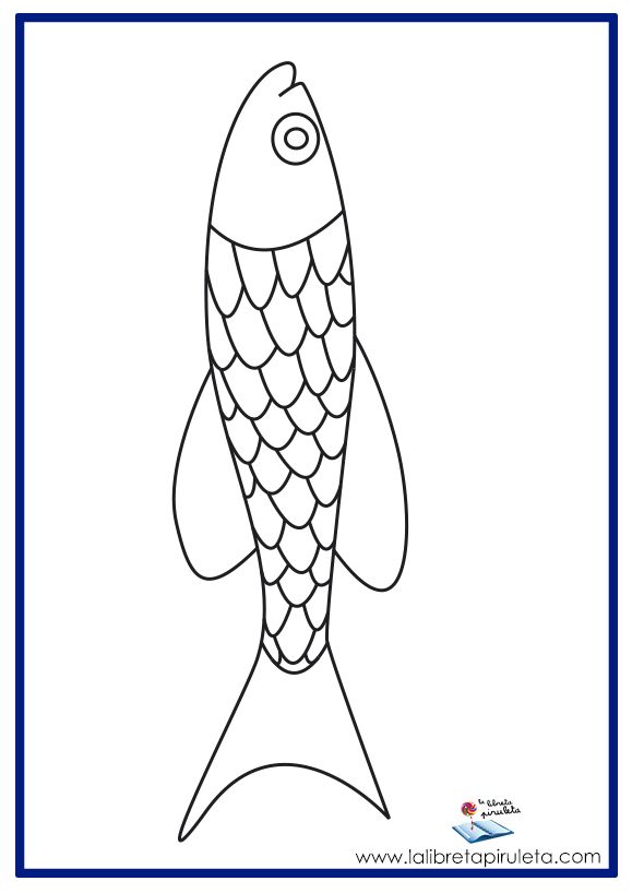 Fichas para imprimir y colorear mar pez infantil y primaria dibujos para colorear plantilla de pez corazon para colorear
