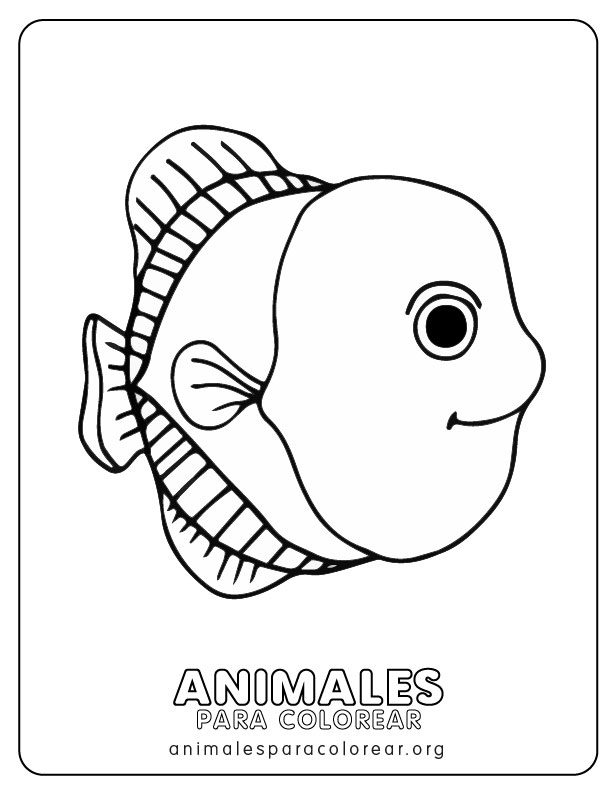 Peces para colorear descargar e imprimir gratis