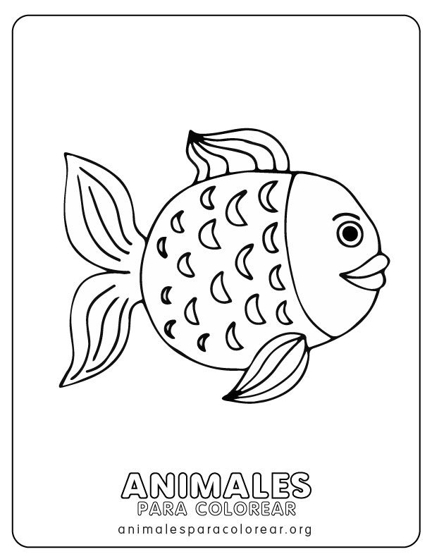 Peces para colorear descargar e imprimir gratis