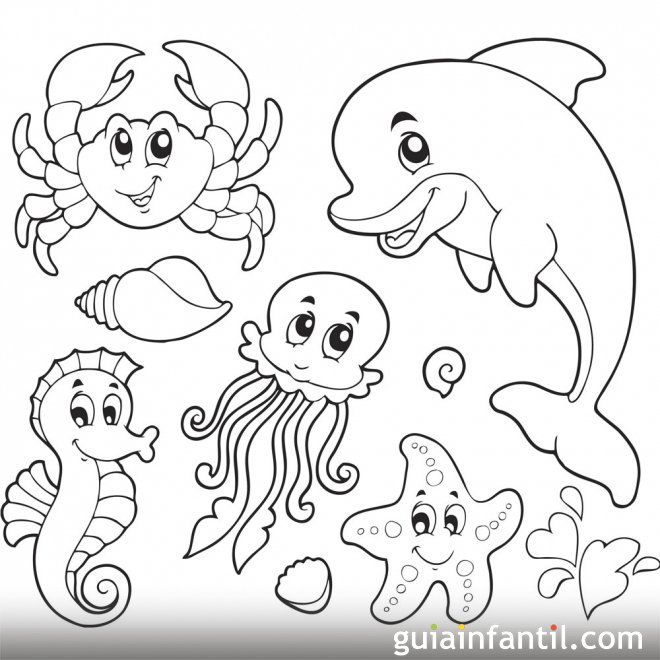 Dibujos de animales del ocãano pa imprimir y colore m pa colore animales del oceano animales animados pa colore