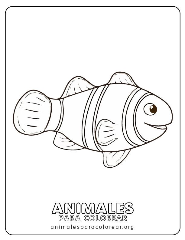 Peces para colorear descargar e imprimir gratis