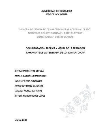 Tfgdg by seccion artes plasticas sede occidente ucr