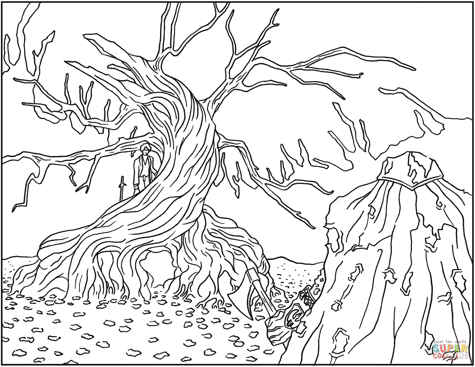 The legend of sleepy hollow coloring page free printable coloring pages