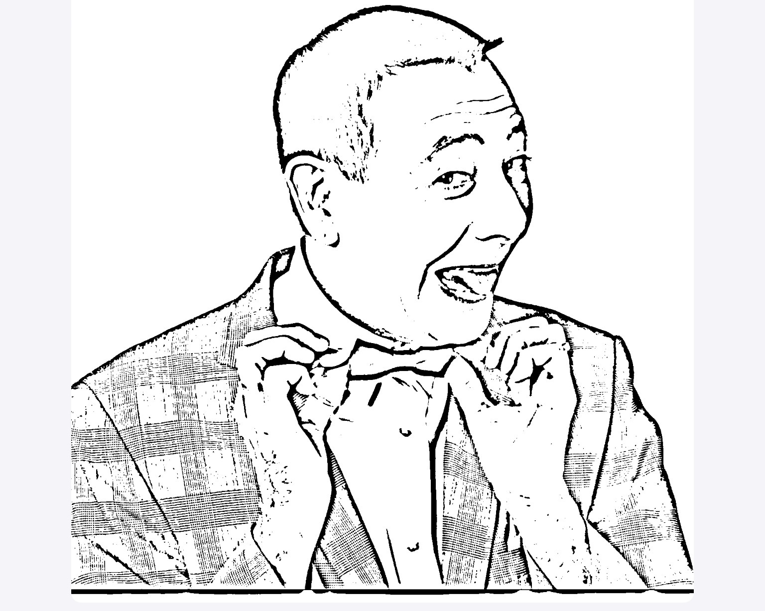 Pee wee herman coloring page by rocknartist on