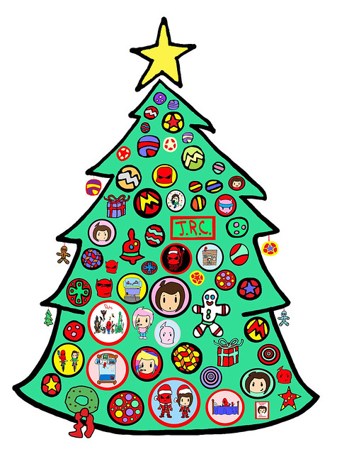 Super pee wee kids merry christmas tree holiday poster b