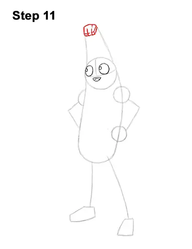 How to draw peely fortnite with step