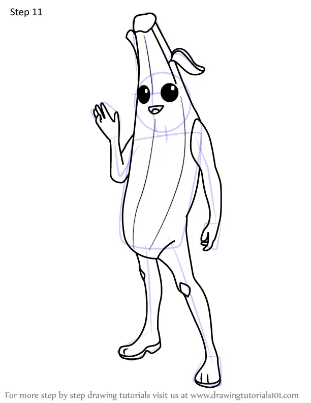How to draw peely from fortnite fortnite step by step