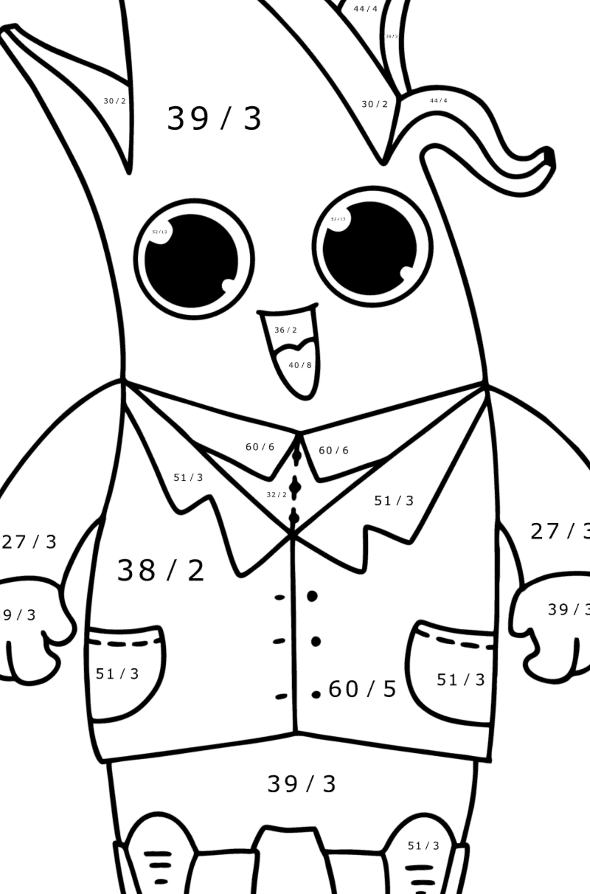 Fortnite funko pop peely coloring page â online and print for free