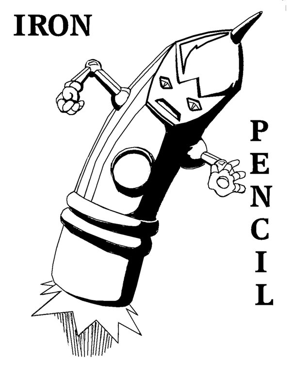 I was teaching ms students how to create drawings based on one character transformed into another and drew this example for them