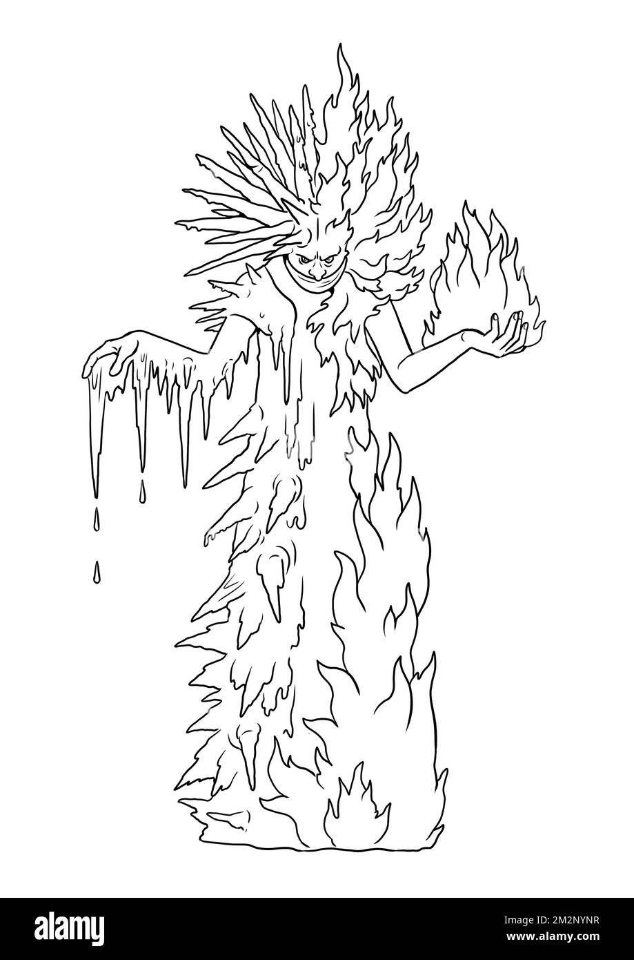Oriental villain cut out stock images pictures