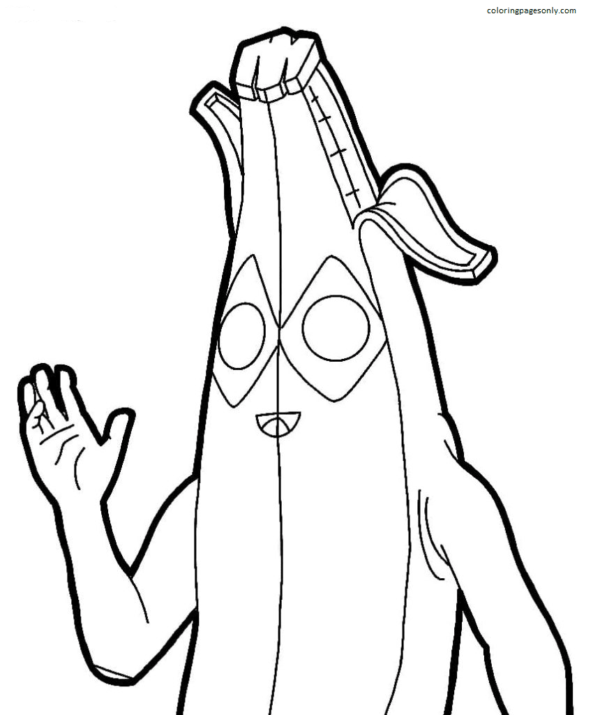 Peely coloring pages printable for free download