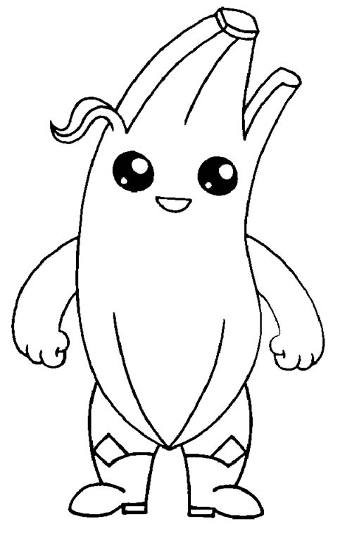 Fortnite peely coloring page â having fun with children