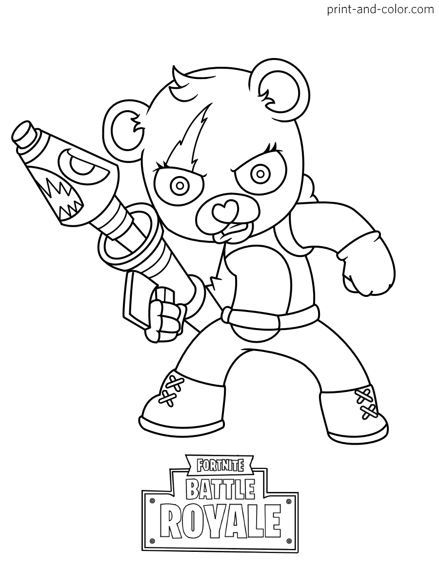 Fortnite coloring pages print and color
