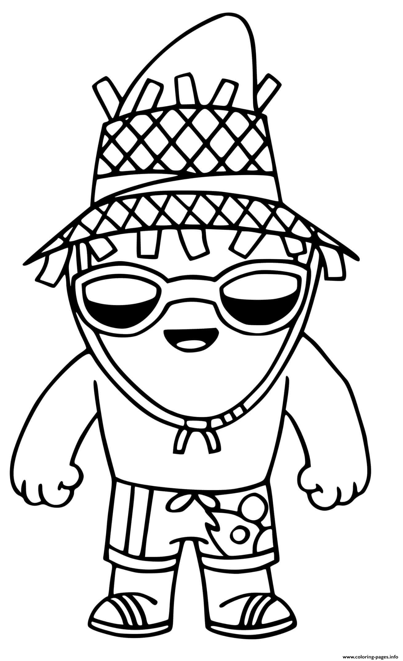 Unpeely fortnite coloring page printable