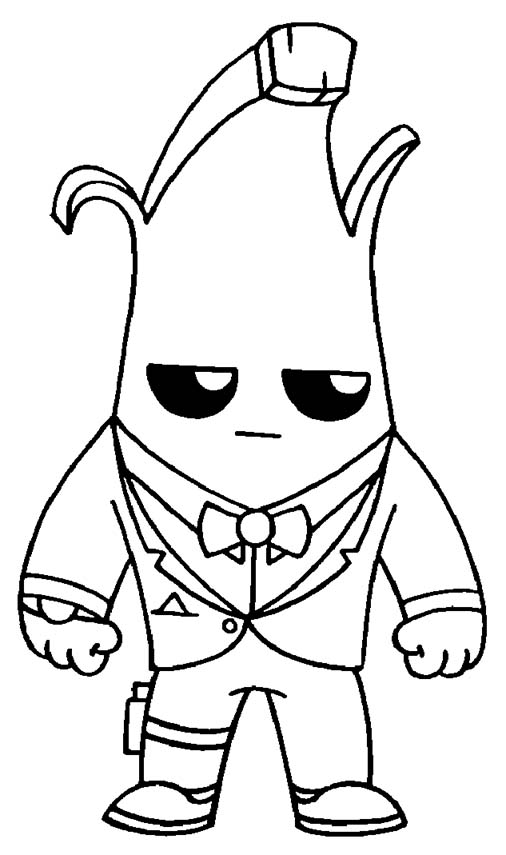 Fortnite agent peely coloring page â having fun with children