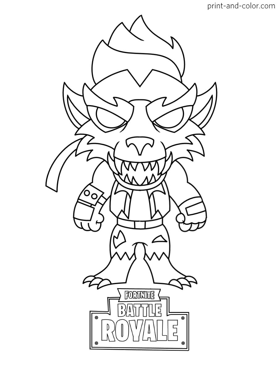 Fortnite coloring pages print and color