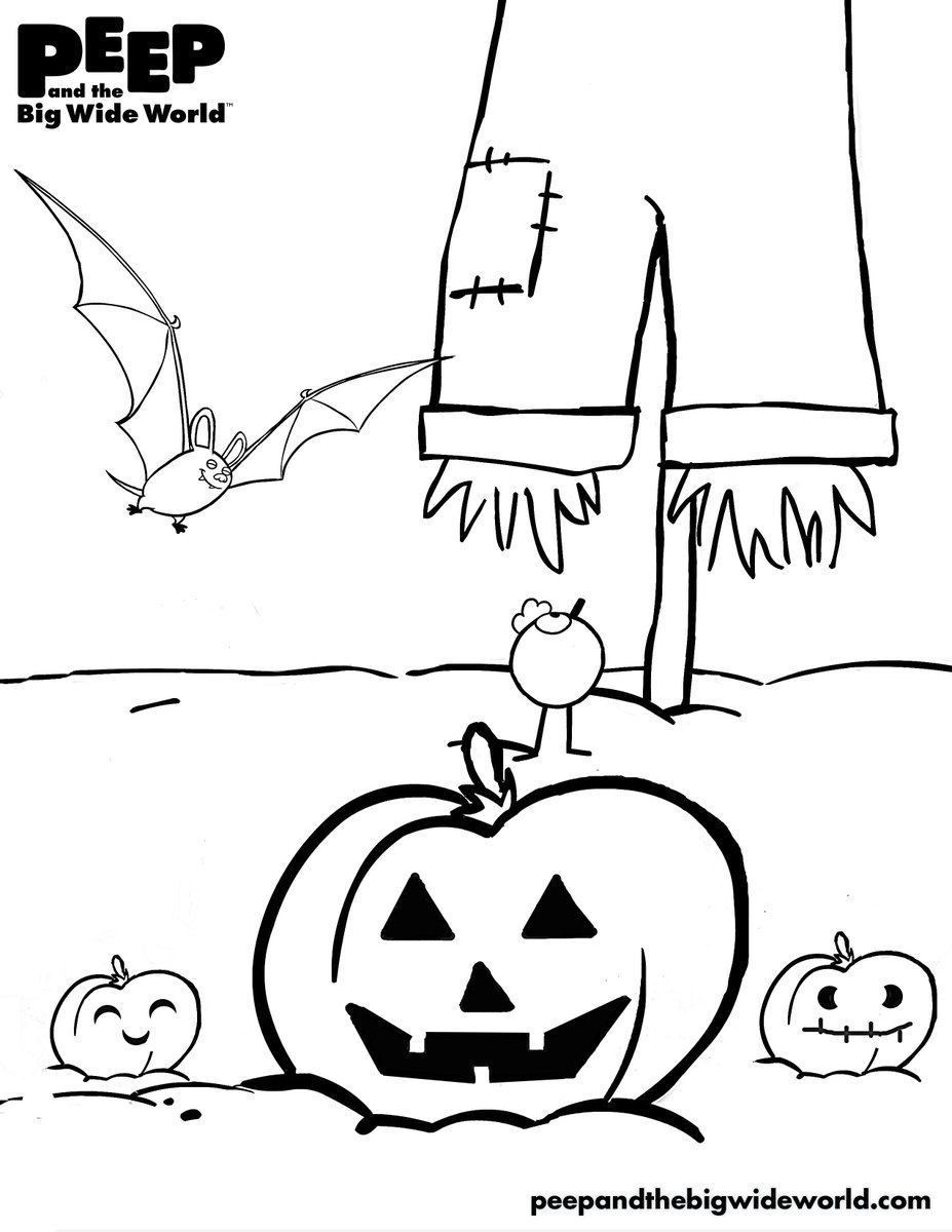 Peep big wide world on x this saturday is halloween enjoy it with peep by coloring this halloween