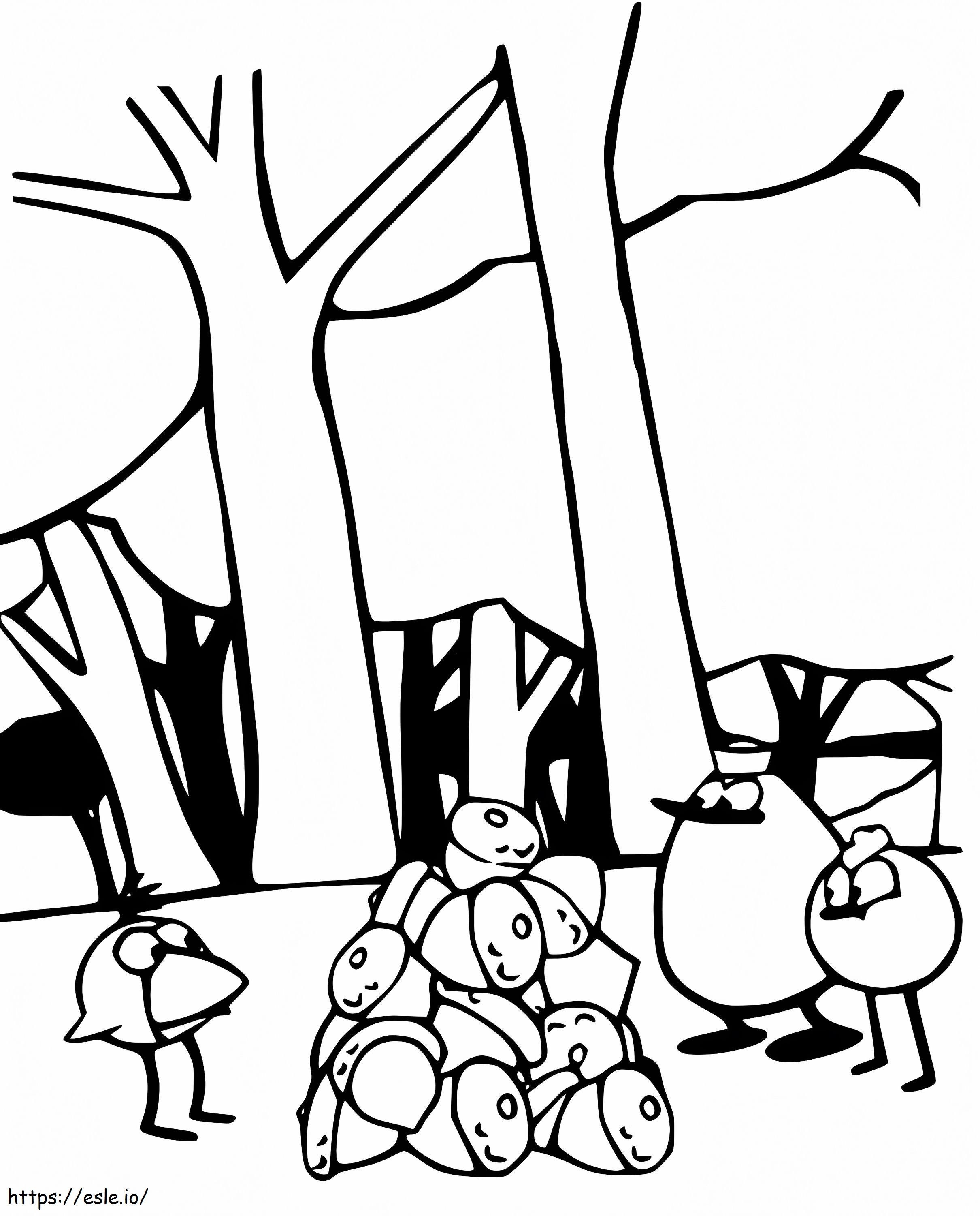 Chirp peep with quack coloring page