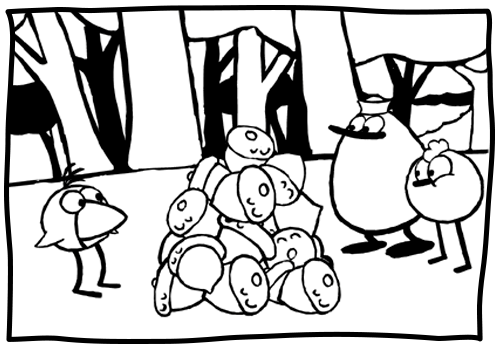 A pile of acorns coloring pages parents peep