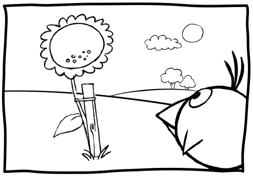 Sunflowers for chirp coloring pages parents peep