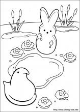 Marshmallow peeps coloring pages on coloring