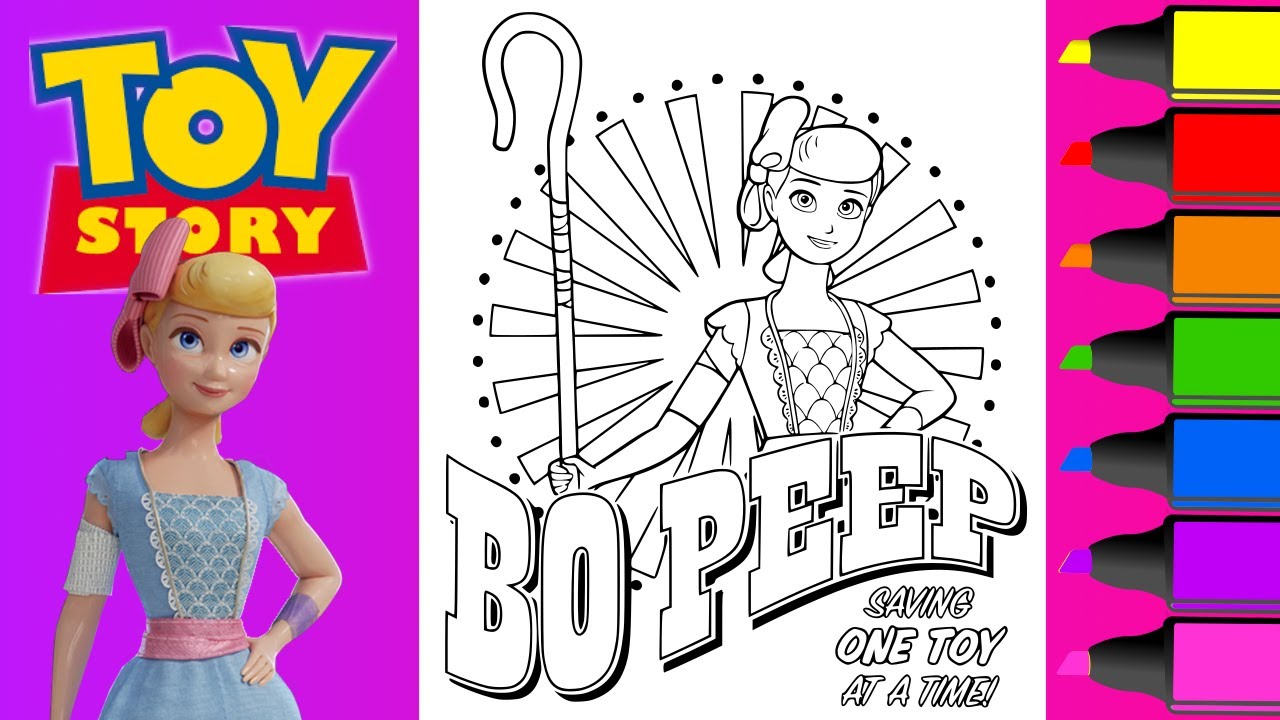 Color lil bo peep toy story coloring page for kids