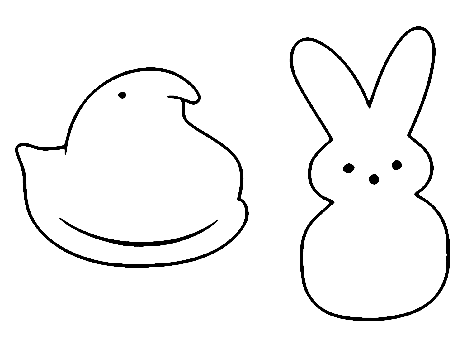 Peeps coloring pages