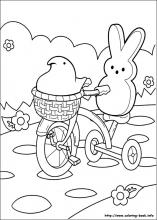 Marshmallow peeps coloring pages on coloring