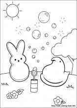 Marshmallow peeps coloring pages on coloring