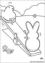 Marshmallow peeps coloring pages on coloring