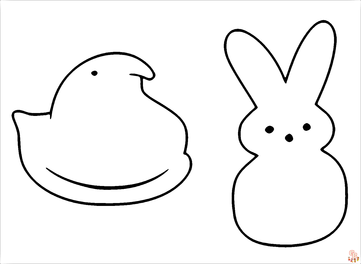 Prinatble peeps coloring pages free for kids and adults