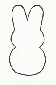 Bunny peep puffy paint easter craft for kids