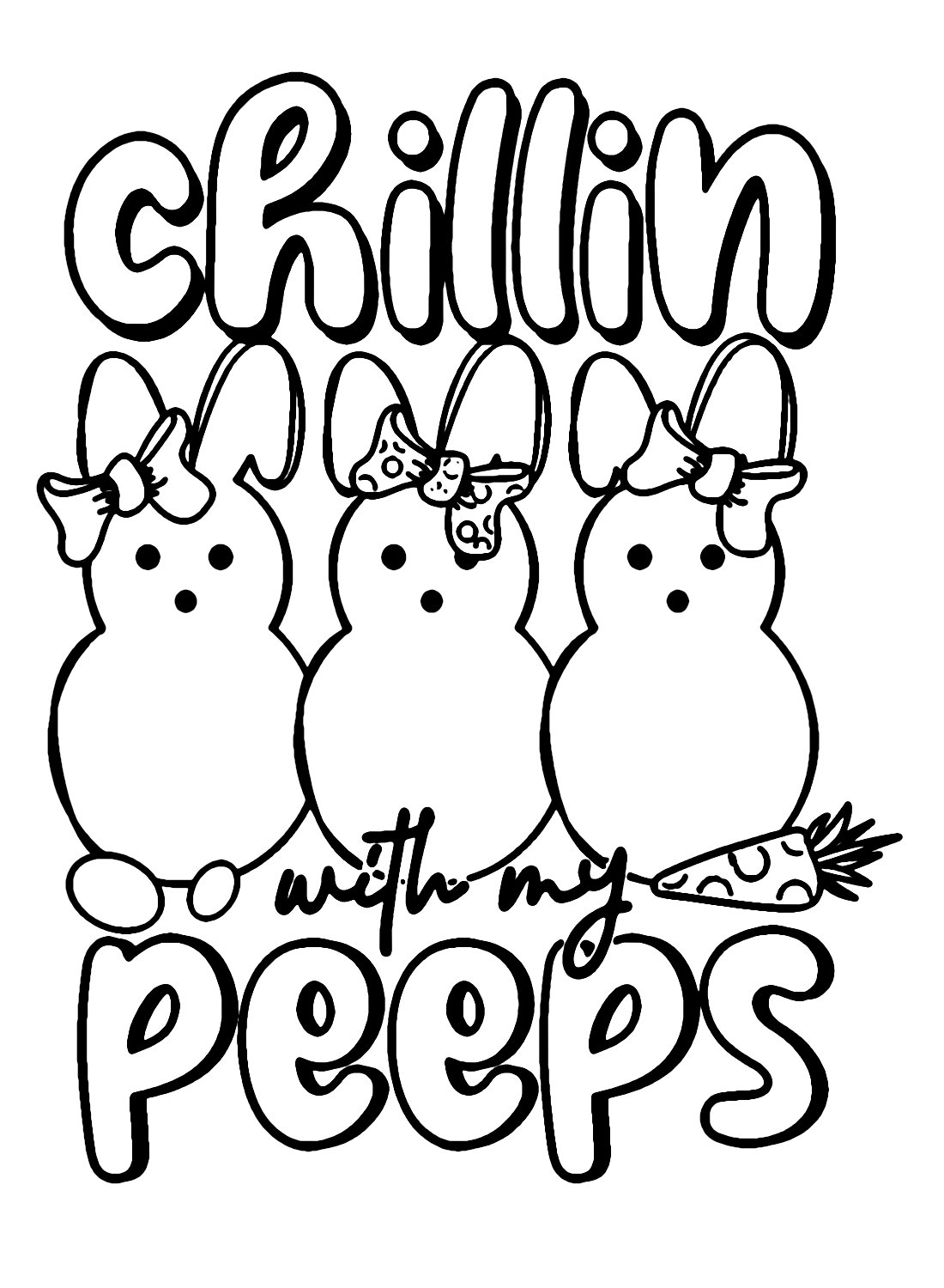 Peeps coloring pages printable for free download