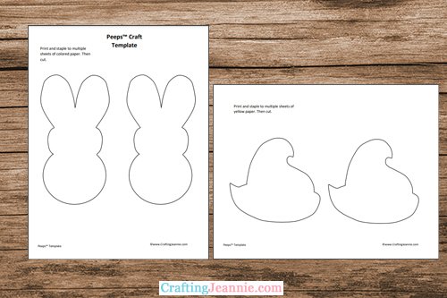Paper peeps craft free template