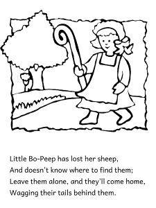 Mary had a little lamb coloring pages