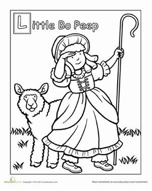 Little bo peep worksheet education nursery rhyme crafts nursery rhymes preschool crafts little bo peep