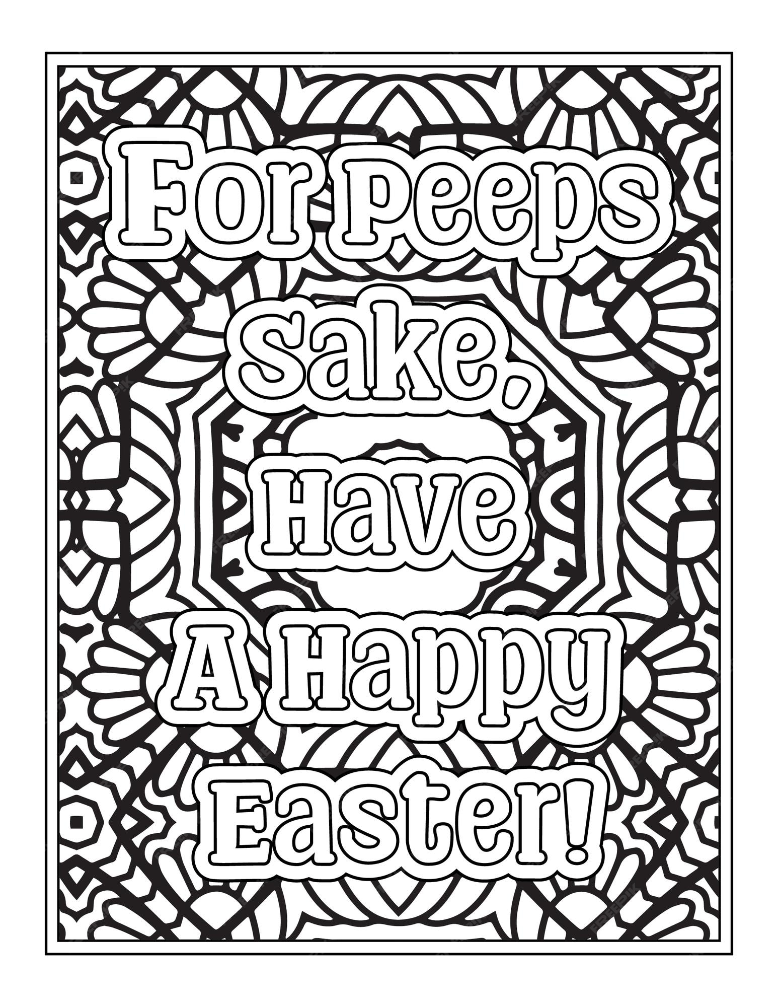 Premium vector easter bunny quotes coloring pages for kdp coloring pages