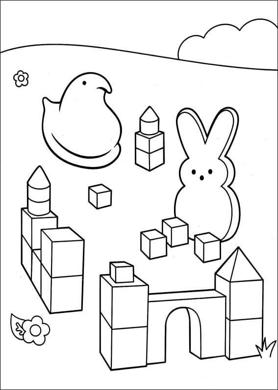 Free printable peeps coloring pages