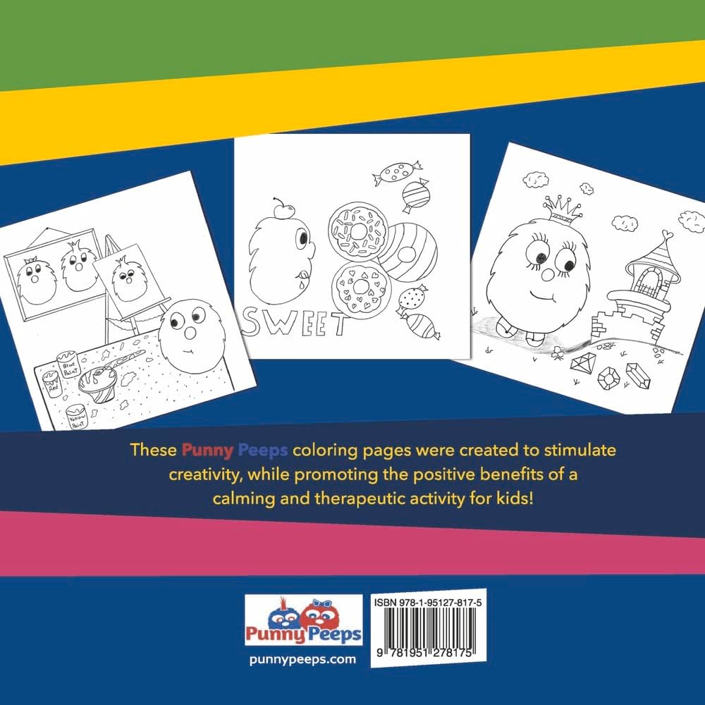 Buy punny peeps colorg book for kids ages