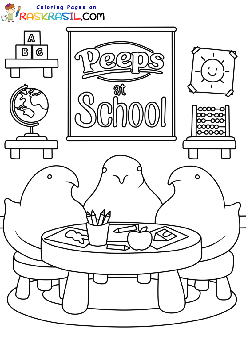 Peeps coloring pages