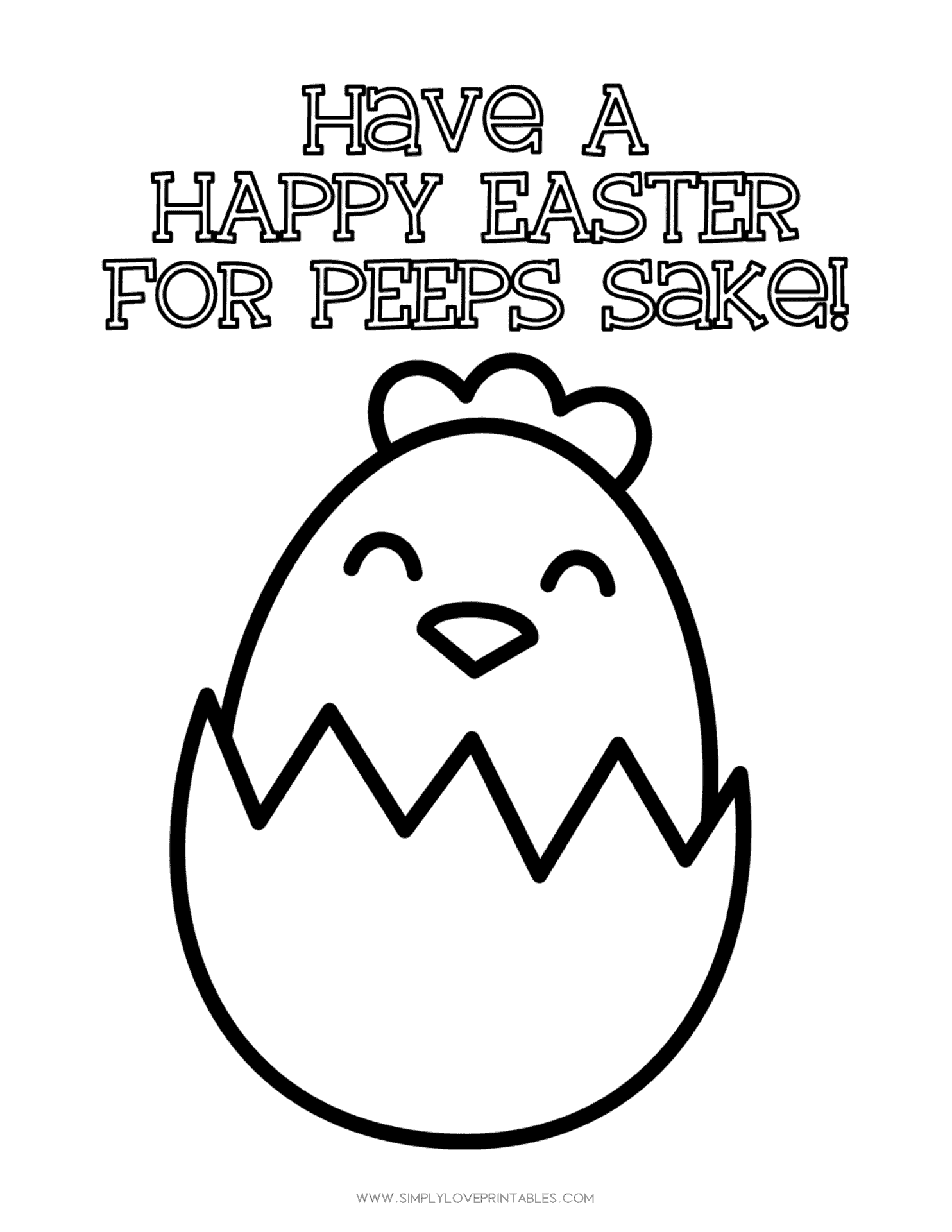 Free easter coloring printable pages simply love printables