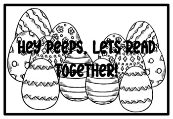 Hey peeps lets read together easter activity easter colorg pages worksheet by swati sharma