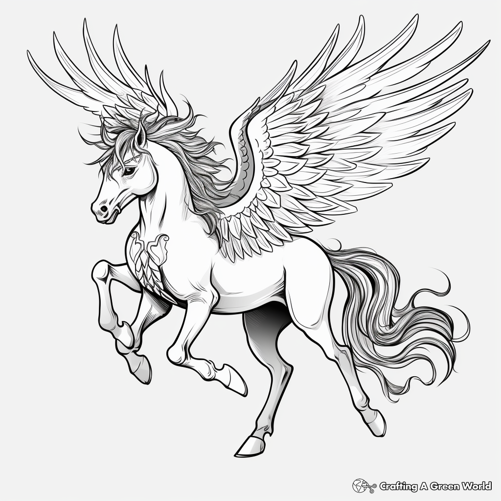 Unicorn pegasus coloring pages